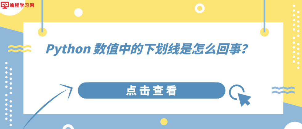 Python 数值中的下划线是怎么回事？